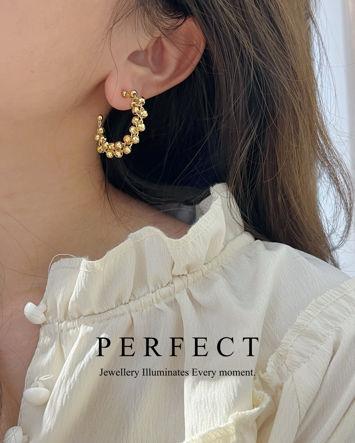 [Sparkle]✨Brass Ear Hoop | 14K注金閃閃歐美耳圈✨