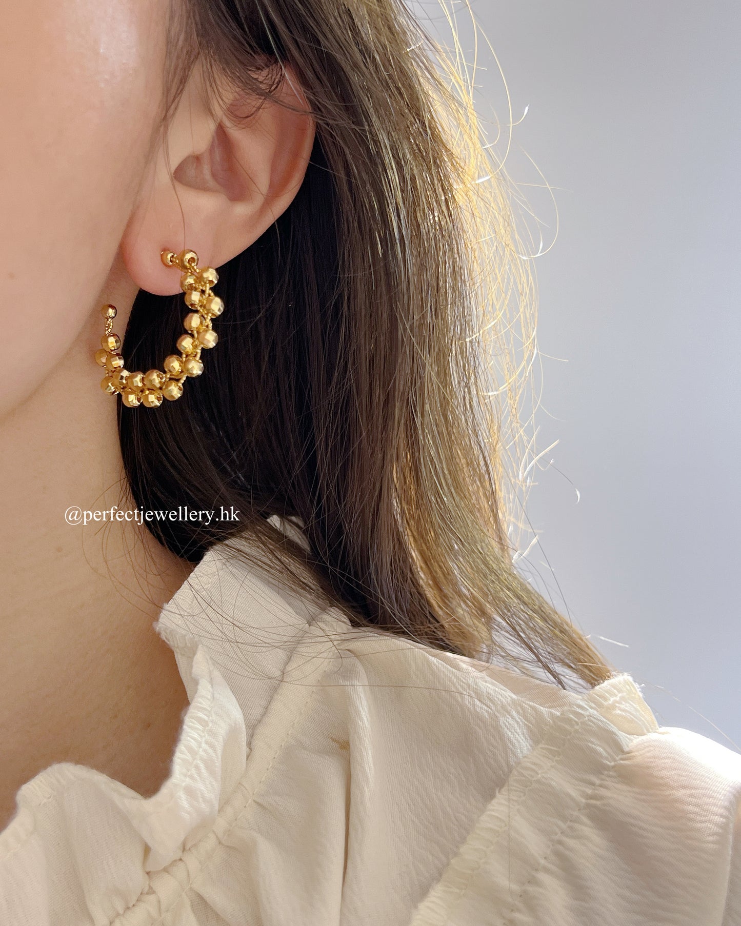 [Sparkle]✨Brass Ear Hoop | 14K注金閃閃歐美耳圈✨