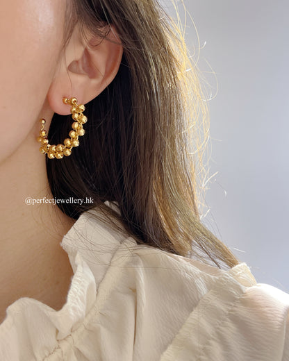 [Sparkle]✨Brass Ear Hoop | 14K注金閃閃歐美耳圈✨