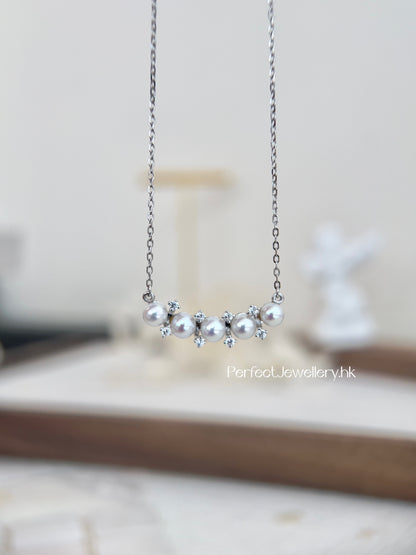 Freshwater Pearl S925 Necklace | 滿天星微笑淡水珍珠S925項鍊