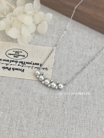 Freshwater Pearl S925 Necklace | 滿天星微笑淡水珍珠S925項鍊