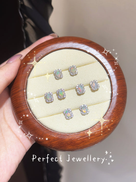 🫧Cutting Oapl Earring｜寶石💎切割澳寶耳釘