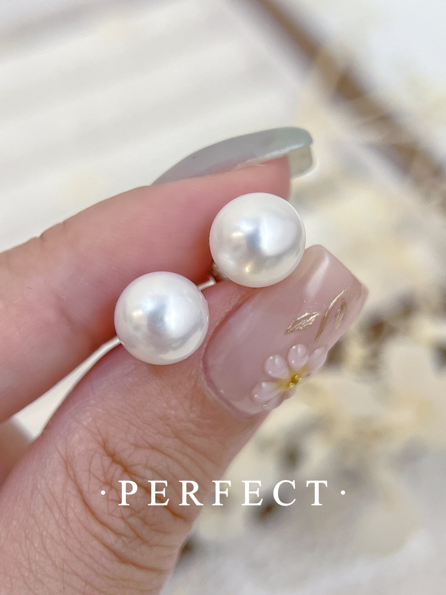 ✨8-8.5mm Classic Freshwater Pearl Earrings | 淡水珍珠耳釘✨