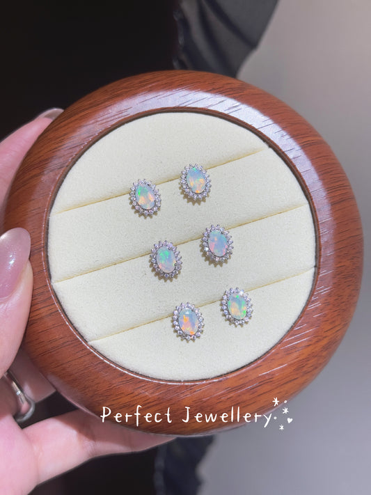 Cutting Opal 🫧S925 Earring | 切割澳寶戴妃耳釘✨