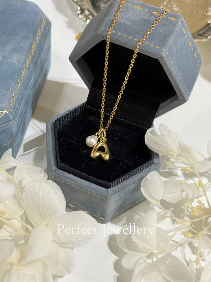 [自定義] Bubble Letter✨Fresh water Pearl Necklace 🫧淡水珍珠&泡泡字母項鍊