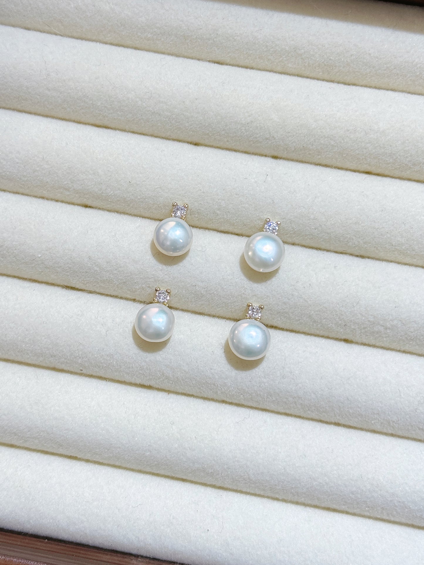 [Brass] Freshwater Pearl Earring | 淡水珍珠皇妃款耳釘