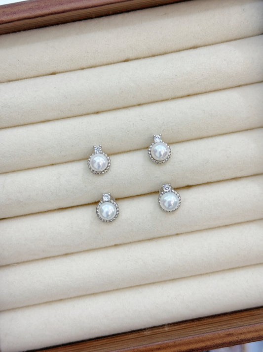 Freshwater Pearl Earring | 淡水珍珠麻花皇妃耳釘