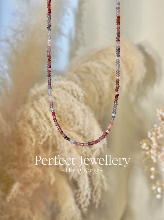 Mixed-Colour Red Spinel Necklace | 彩尖晶石S925項鍊