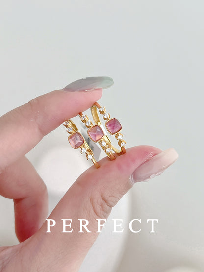 [S925] ✨Sugar Loaf Tourmaline Ring｜糖塔粉碧璽戒指✨