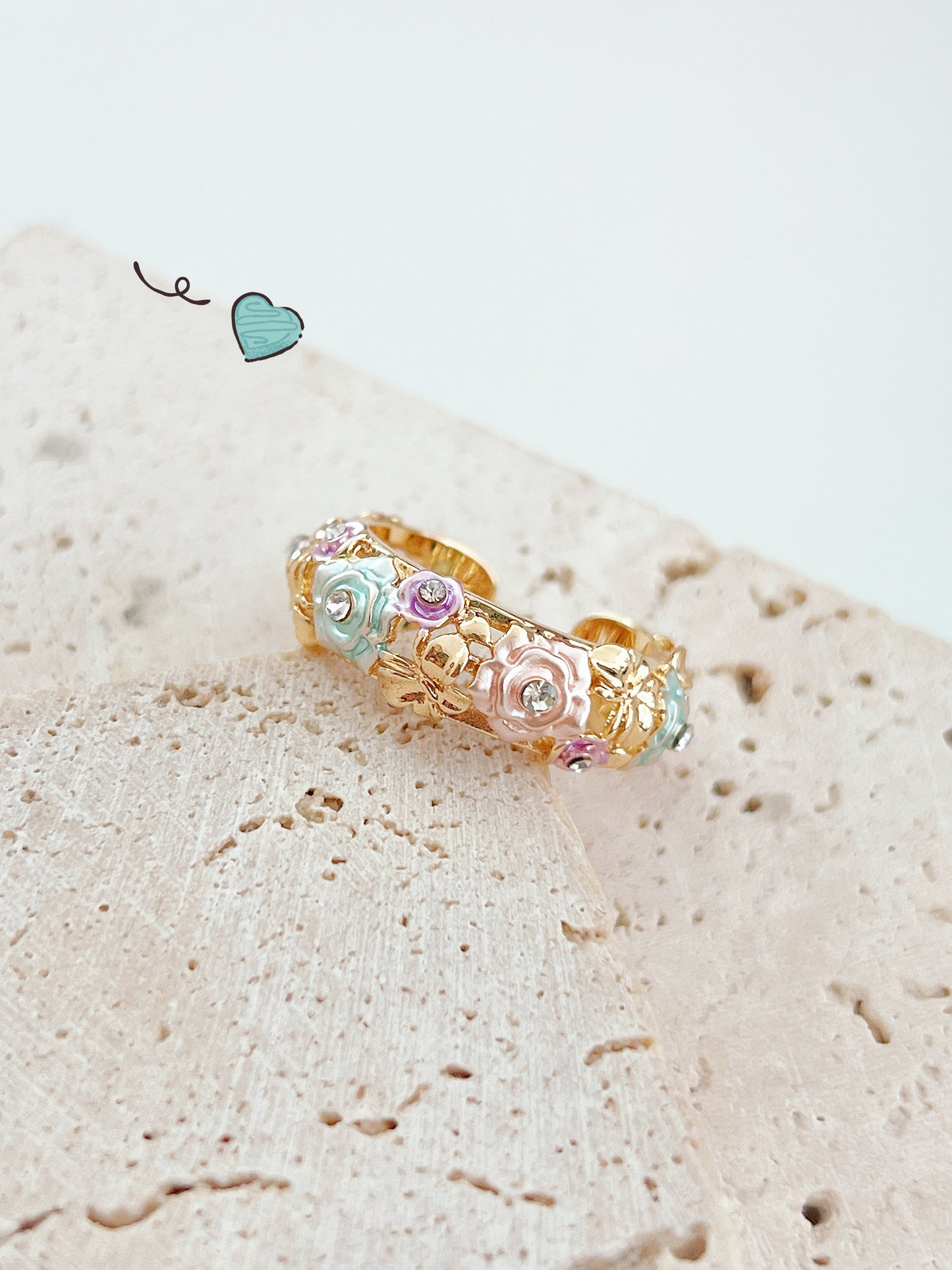 Flower Brass Ring | 花花戒指￼