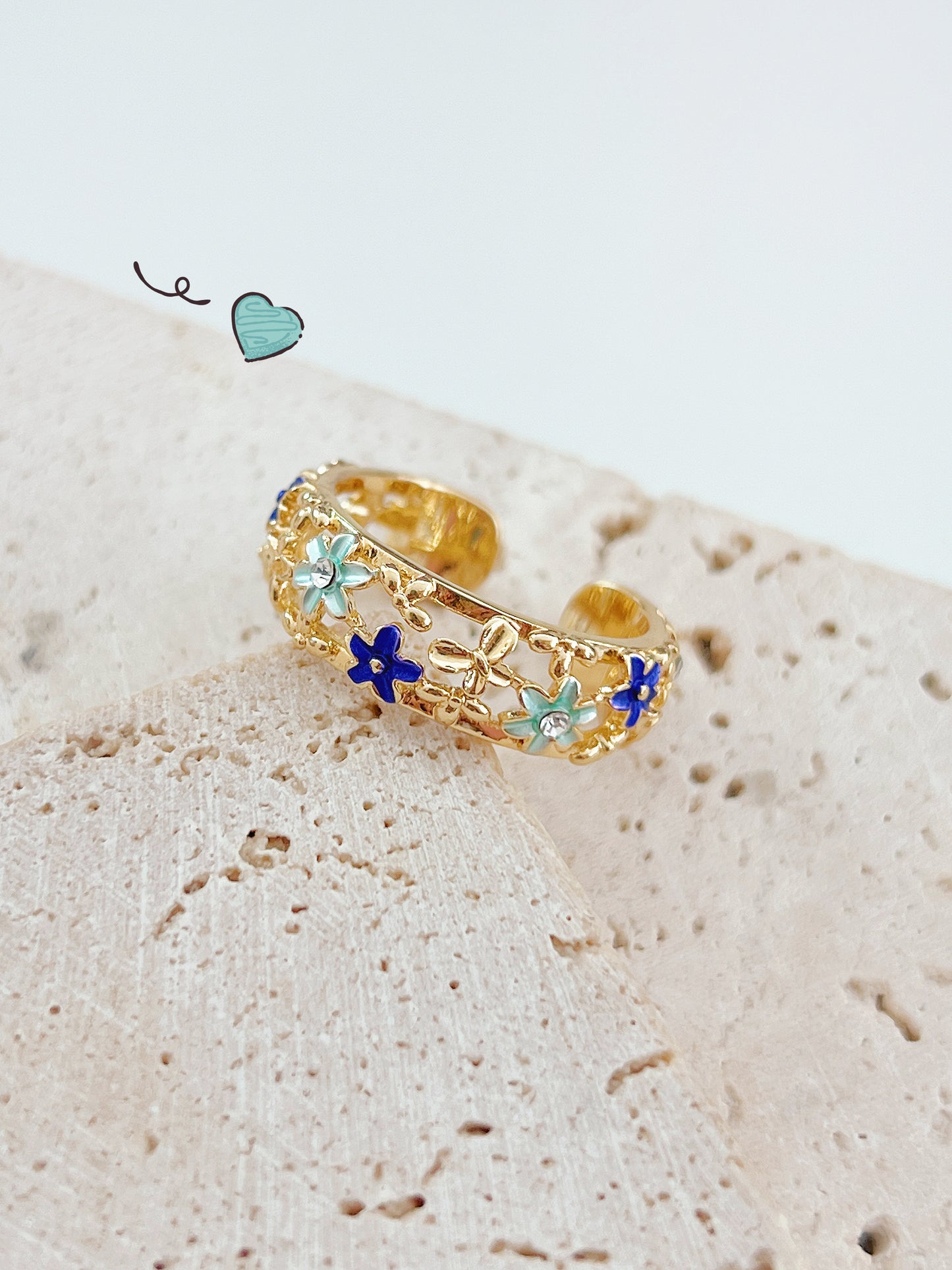 Flower Brass Ring | 花花戒指￼