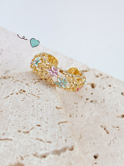 Flower Brass Ring | 花花戒指￼