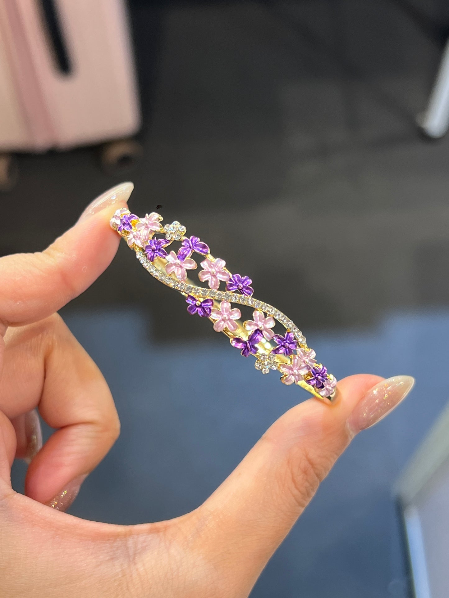 Flower Brass Bangle | 花花手鐲