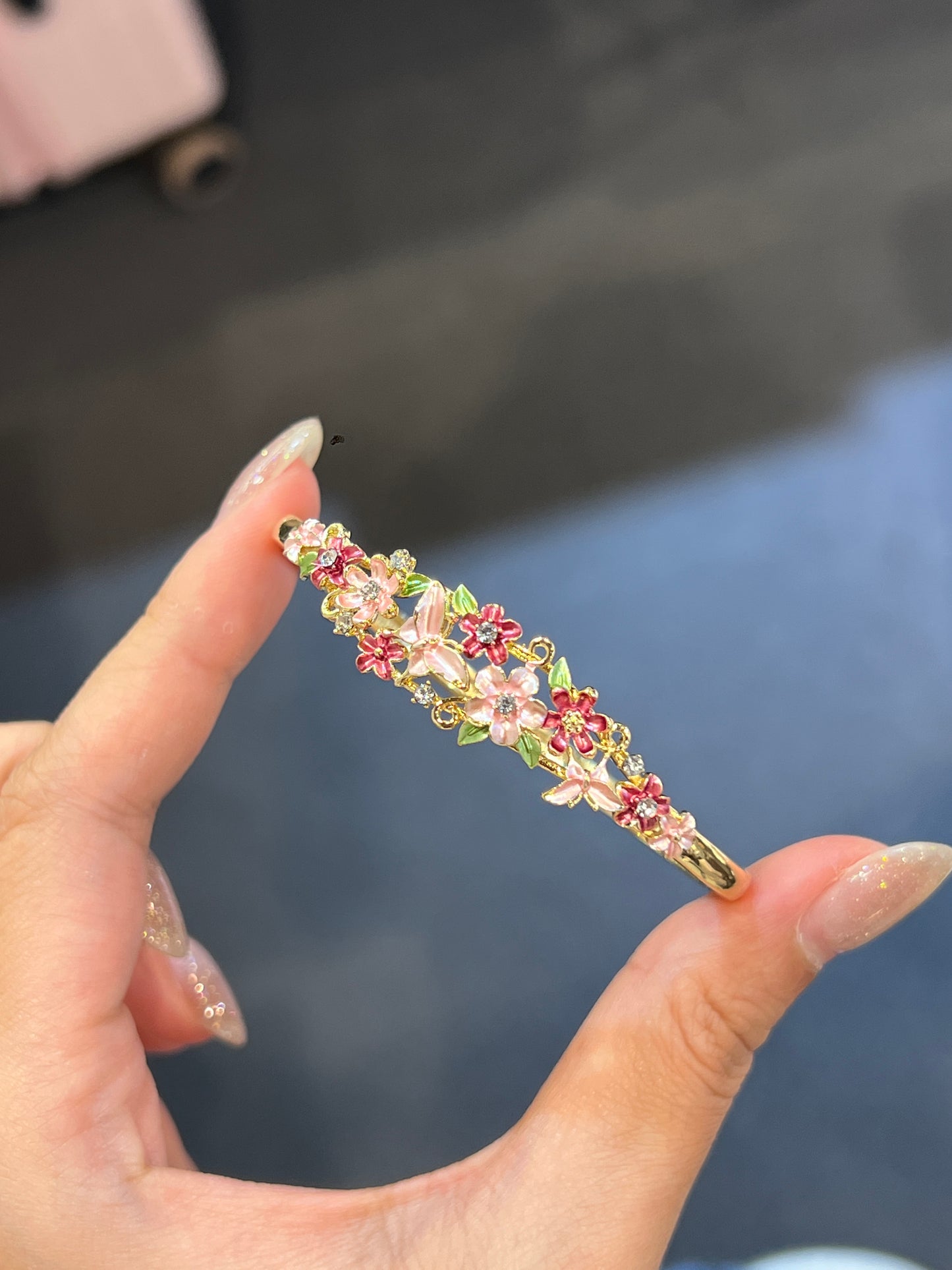 Flower Brass Bangle | 花花手鐲