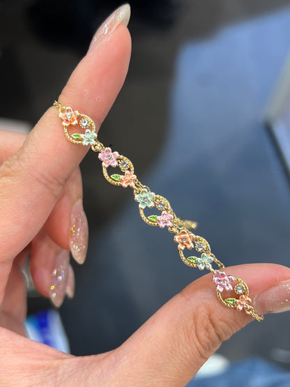 Flower Brass Bracelet | 花花頸鏈
