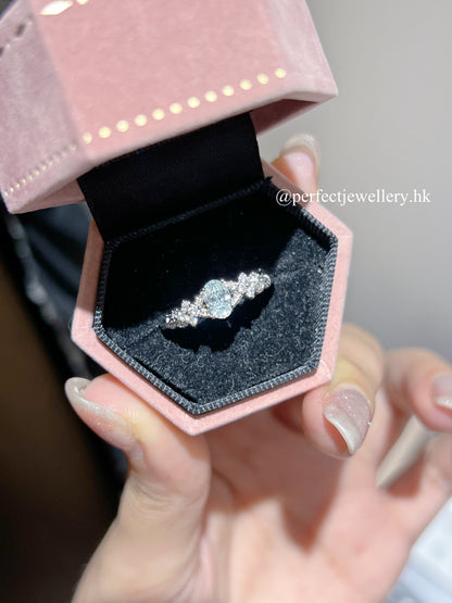 0.5ct Moissanite Frozen Brass Ring ｜雪花❄️莫桑戒指✨