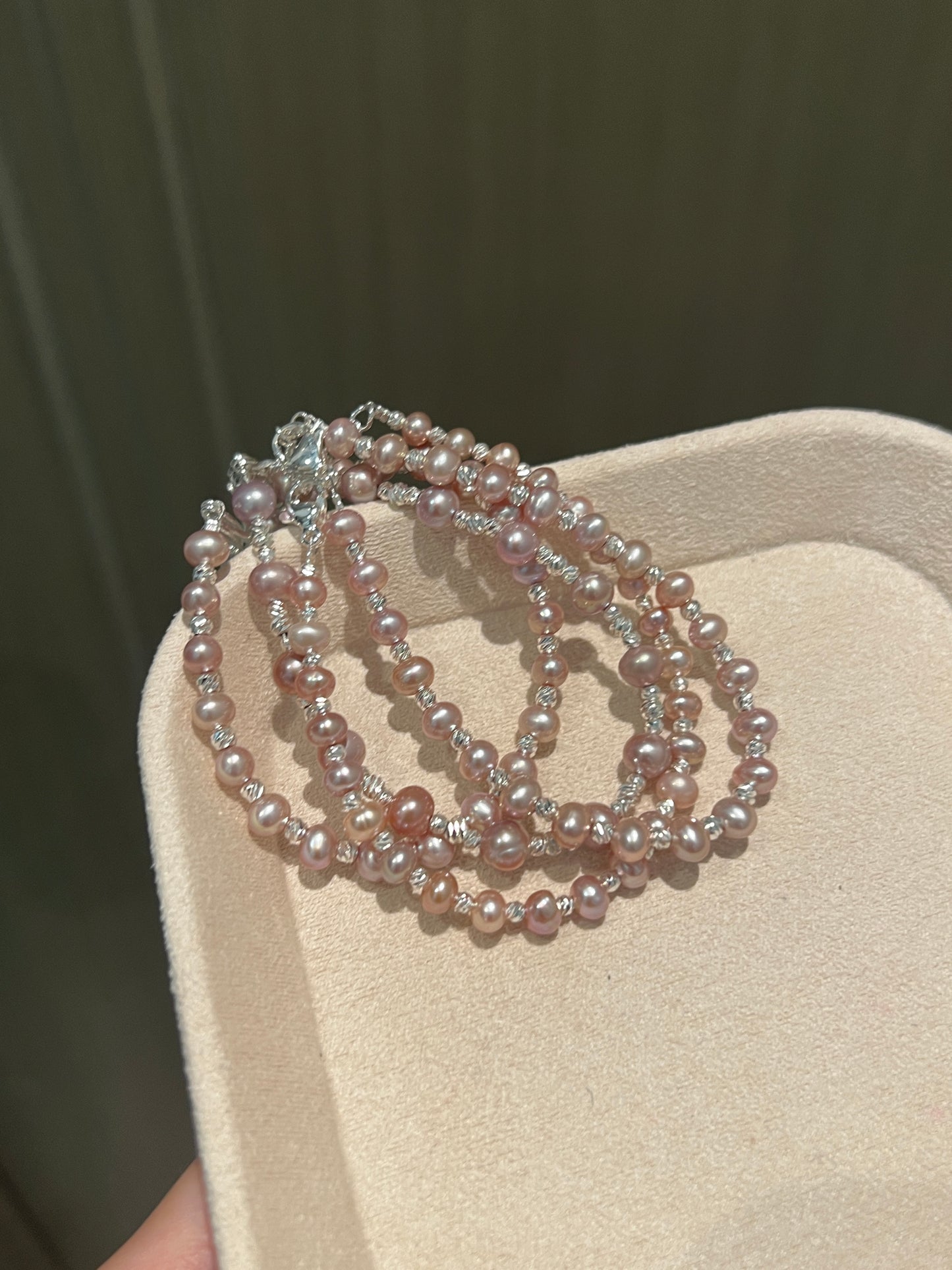 Freshwater Purple Pearl Brass Bracelet |淡水紫珠手鏈