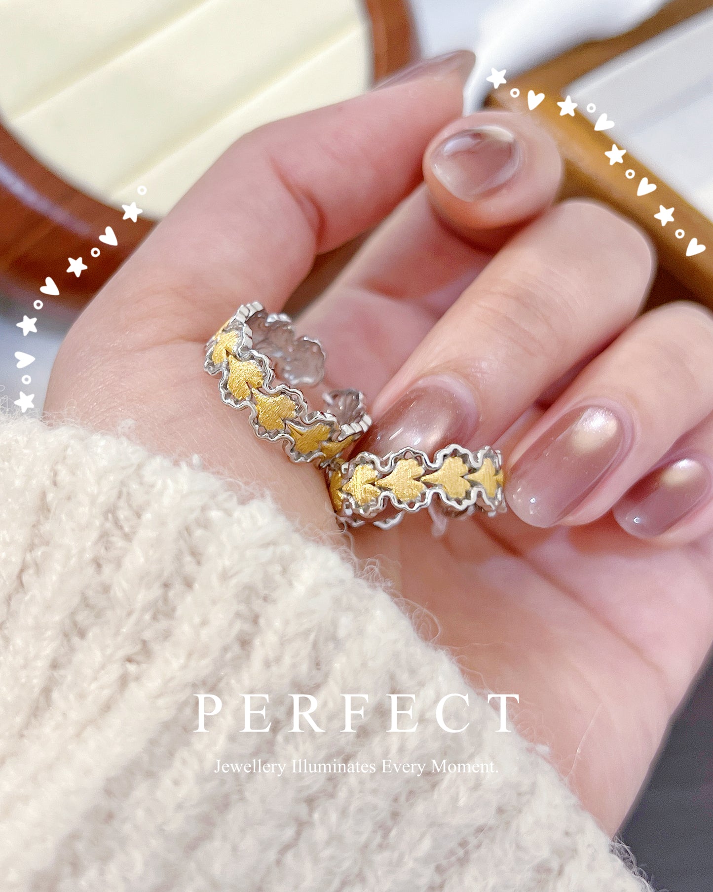 ✨Ginkgo S925 Silver Ring ｜Buccellati 工藝銀杏葉S925戒指✨