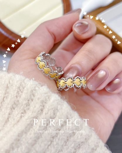 ✨Ginkgo S925 Silver Ring ｜Buccellati 工藝銀杏葉S925戒指✨