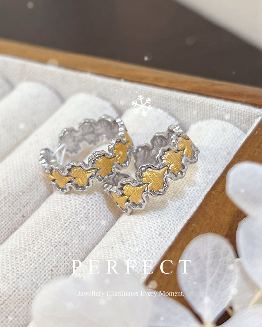 ✨Ginkgo S925 Silver Ring ｜Buccellati 工藝銀杏葉S925戒指✨