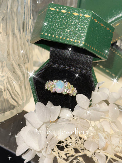 [Opal] 1ct White Opal S925 Ring💍 白澳寶莫奈繁花戒指