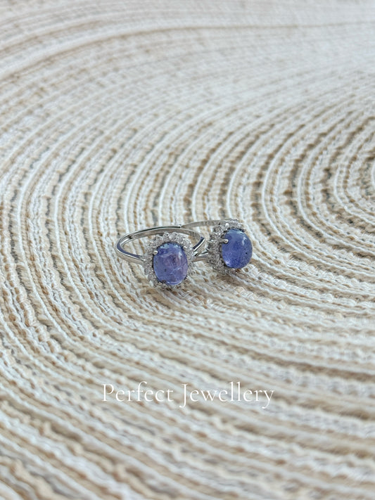 3ct Tanzanite S925 Ring 坦桑石原石戒指