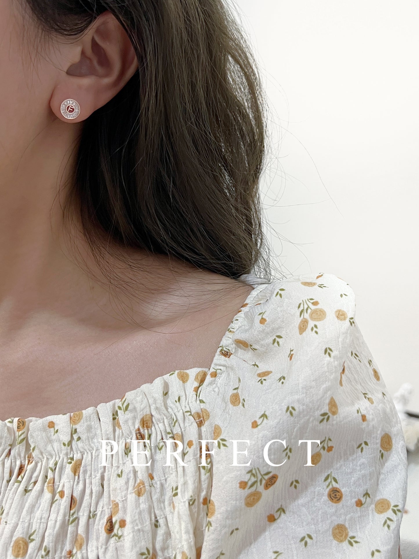 [S925 Earring] ✨F字銀耳釘✨