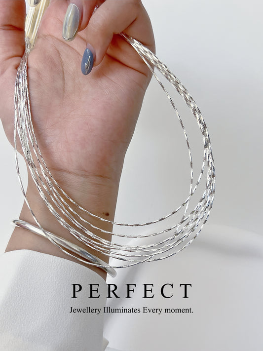 [S925]✨Engraving Choker | S925銀閃閃批花頸圈✨