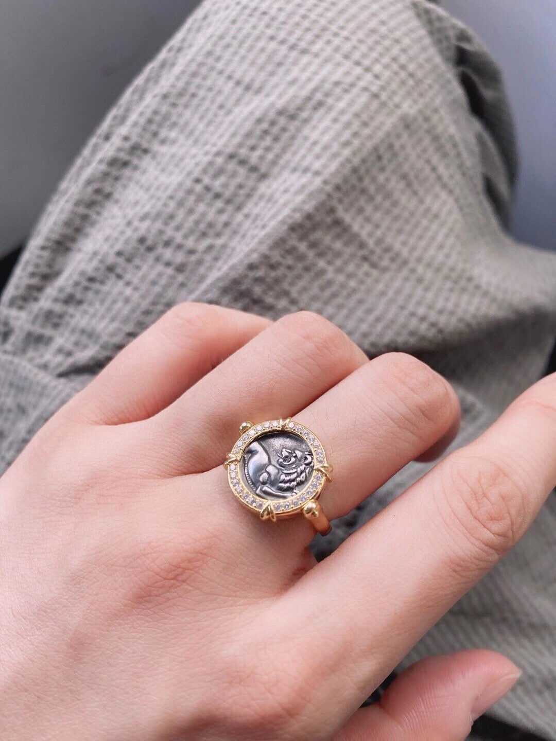 ［S925] ✨Italian ♌️ Leo Coins Ring | 復古獅子🦁銀幣戒指✨