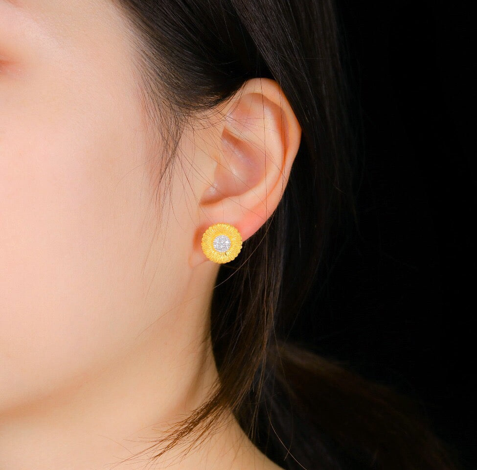 [S925] Italian Daisy🌼 Earring | 義大利🇮🇹小雛菊耳釘