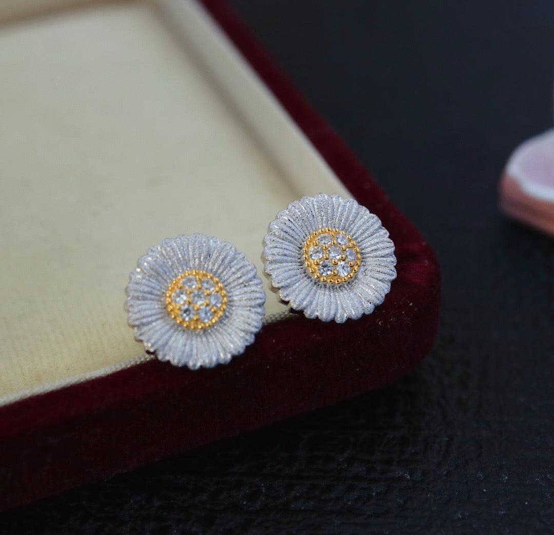 [S925] Italian Daisy🌼 Earring | 義大利🇮🇹小雛菊耳釘