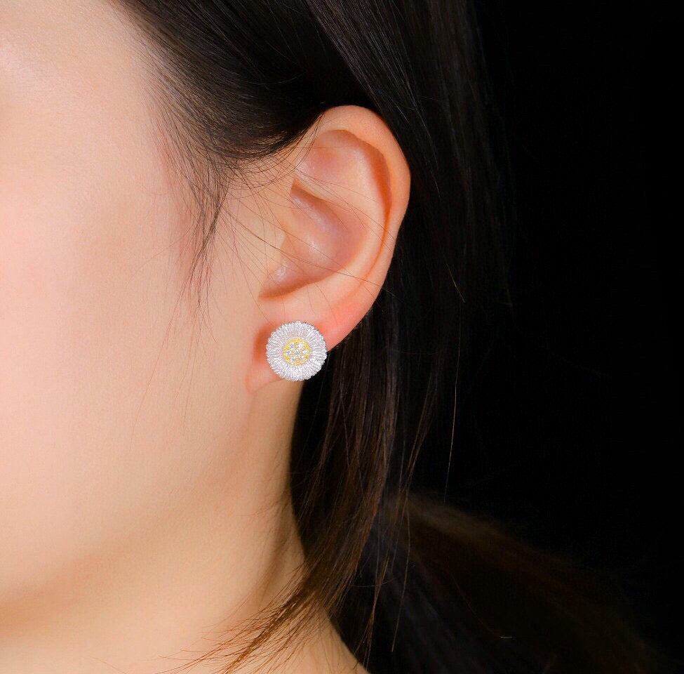 [S925] Italian Daisy🌼 Earring | 義大利🇮🇹小雛菊耳釘