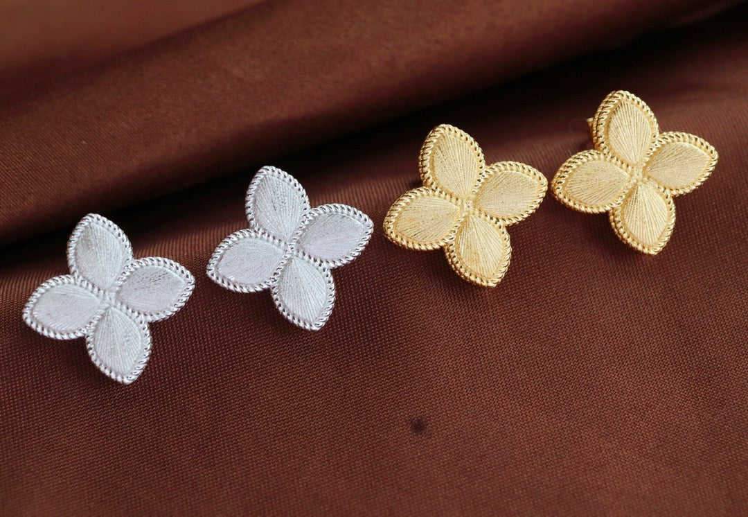 [S925] ✨Italian Lucky Clover 🍀 Earring | 義大利幸運四葉草耳釘✨