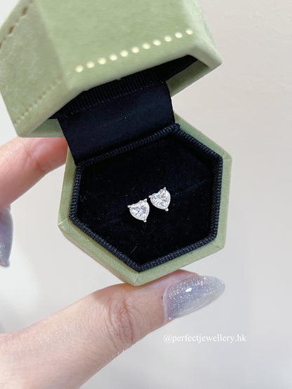 D colour Moissanite Solitary S925 Earrings ｜異形切莫桑鑽耳釘