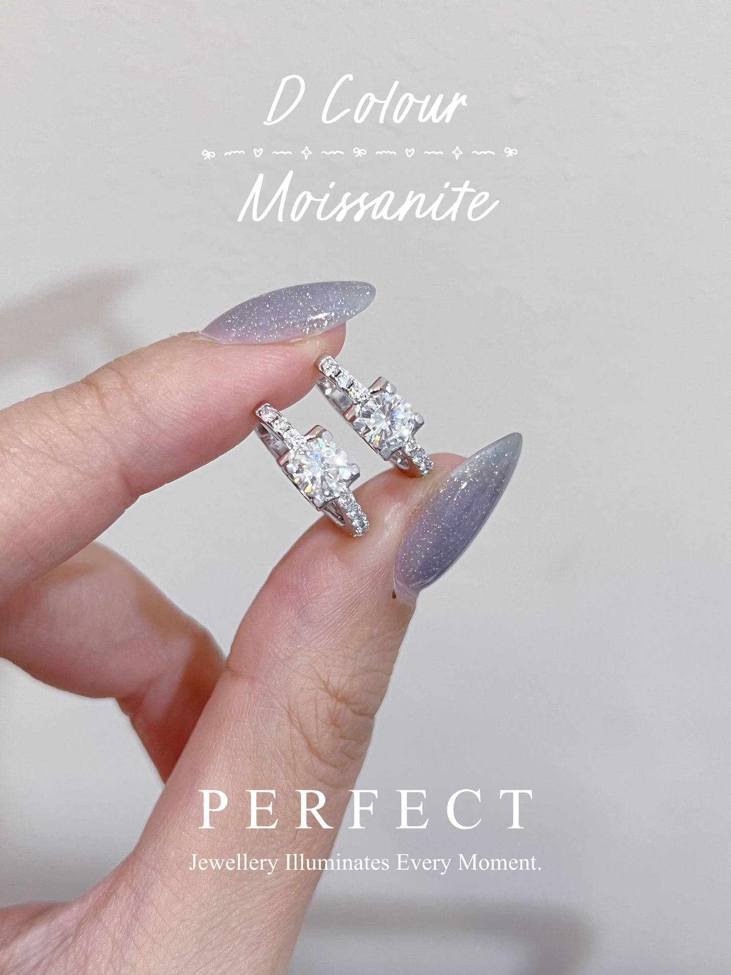 1.24ct D Colour Moissanite S925 Earrings | 莫桑鑽耳圈
