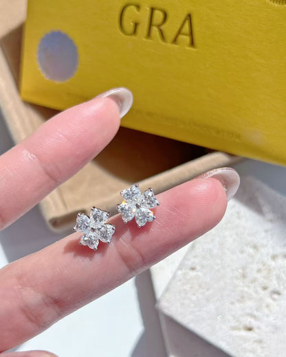 4.8ct D Colour Moissanite Clover S925 Earrings｜莫桑四葉草耳釘