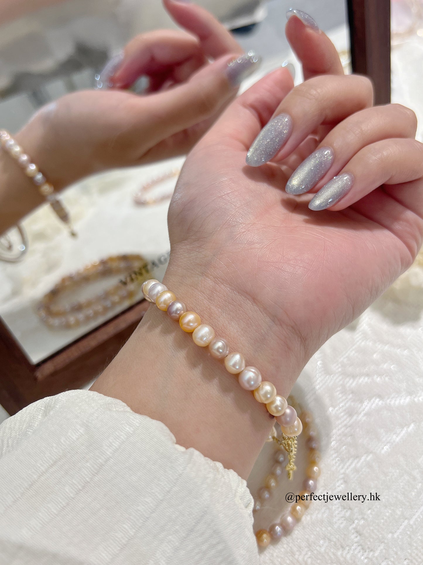 ✨Candy🍬Freshwater Pearl Bracelet ｜淡水糖果螺紋珍珠手鏈✨