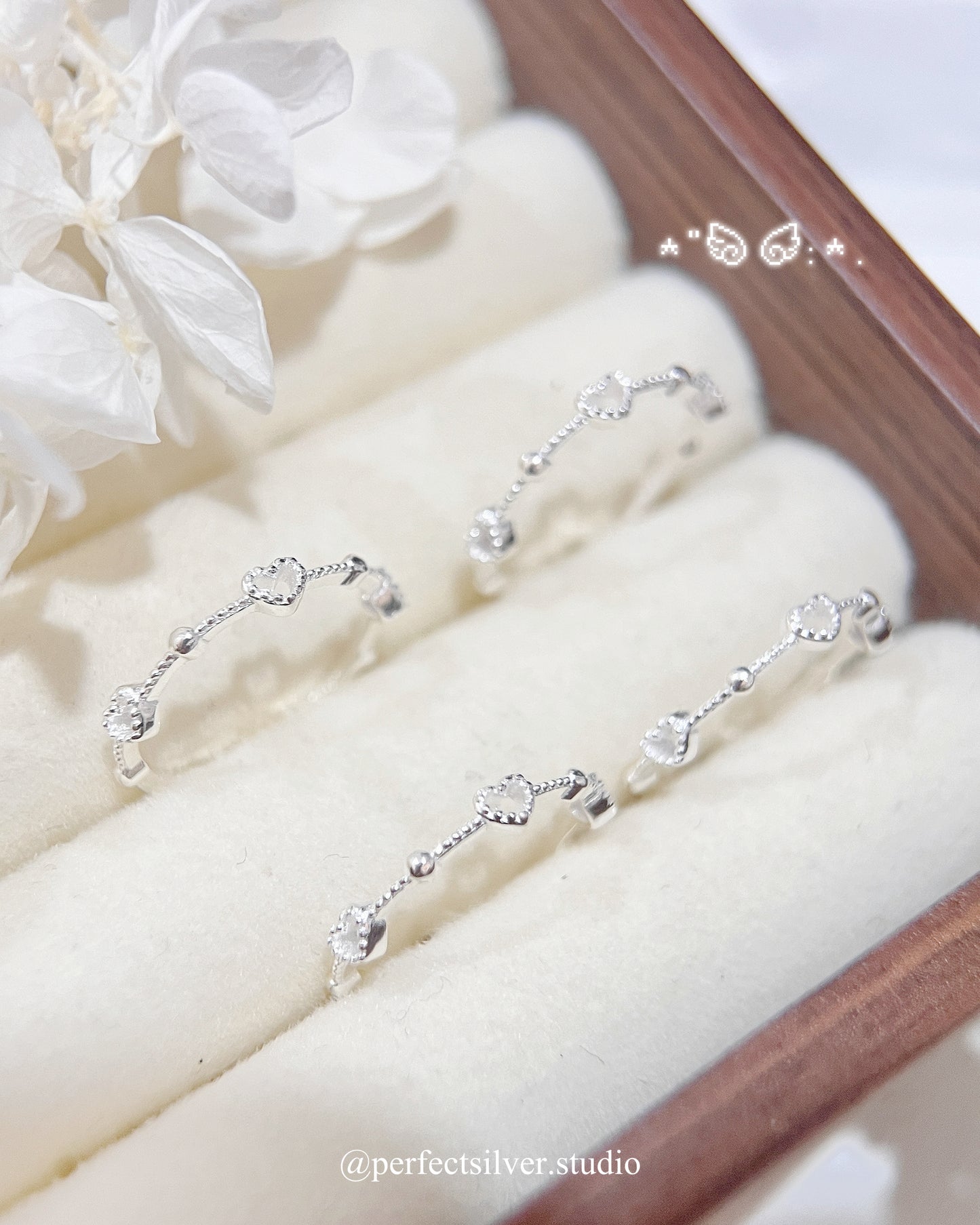 Mini Heart S925 Ring | 小愛心滿天星S925銀戒指