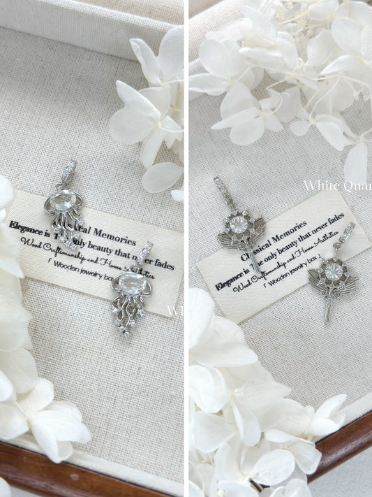 White Quartz Pendant 白水晶萬能扣吊墜