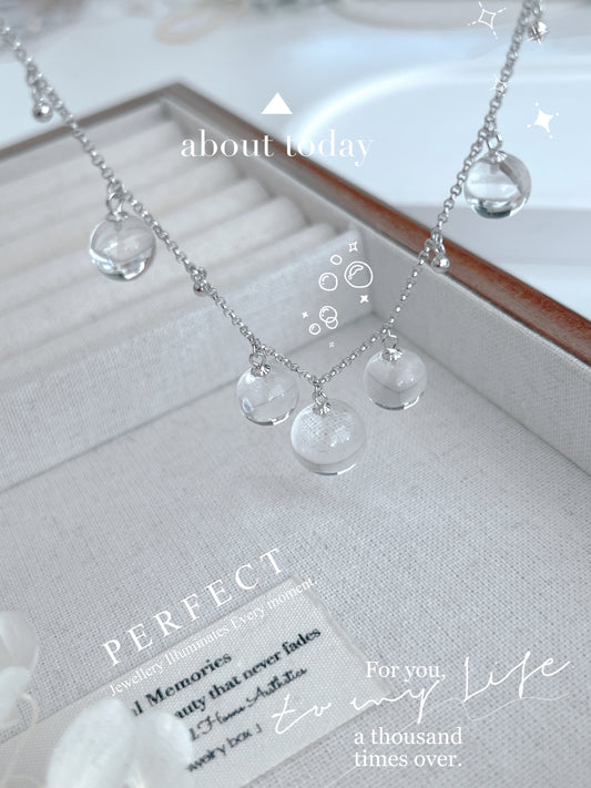 ✨Clear Quartz Necklace | 白水晶🫧魔法水晶波項鍊✨