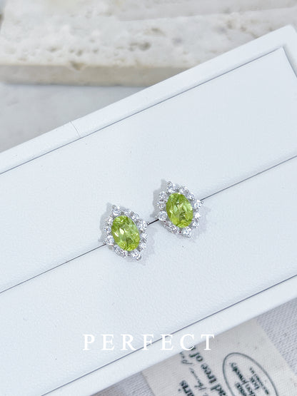 ✨Peridot S925 Earring｜橄欖石耳釘✨