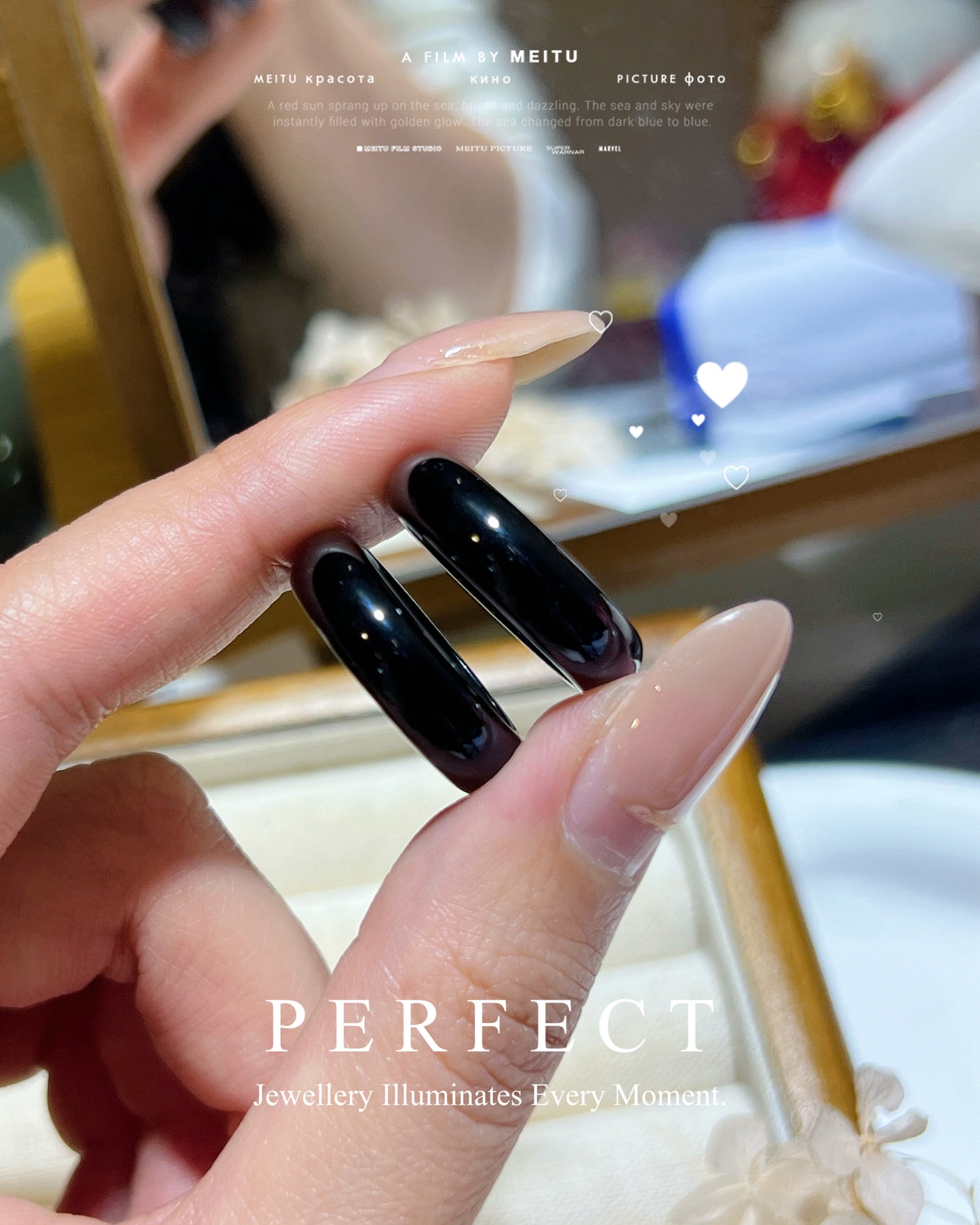 ✨Black Agate Ring 🖤♠️| 天然黑瑪瑙戒指✨🐈‍⬛