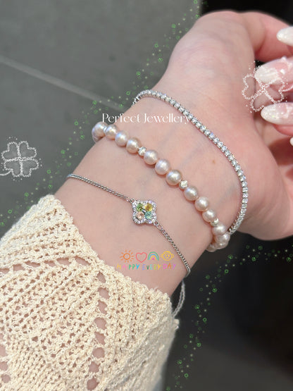 0.8ct Tourmaline S925 Bracelet ✨ 糖果🍬碧璽四葉草🍀手鍊