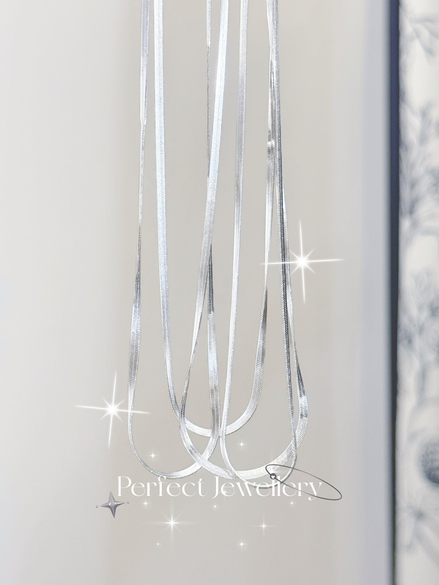 Silver S925 Necklace | 銀白軟糯蛇骨S925項鍊