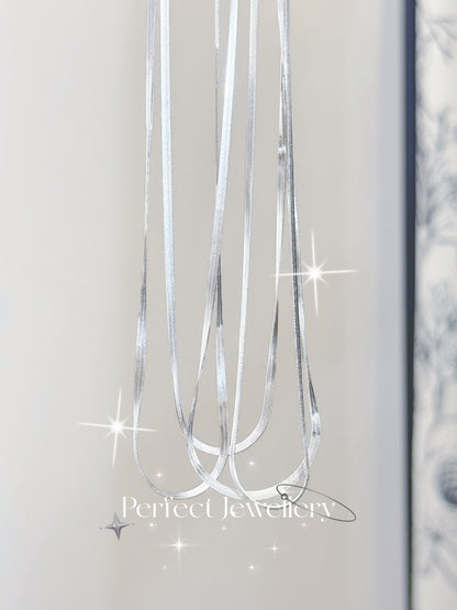Silver S925 Necklace | 銀白軟糯蛇骨S925項鍊