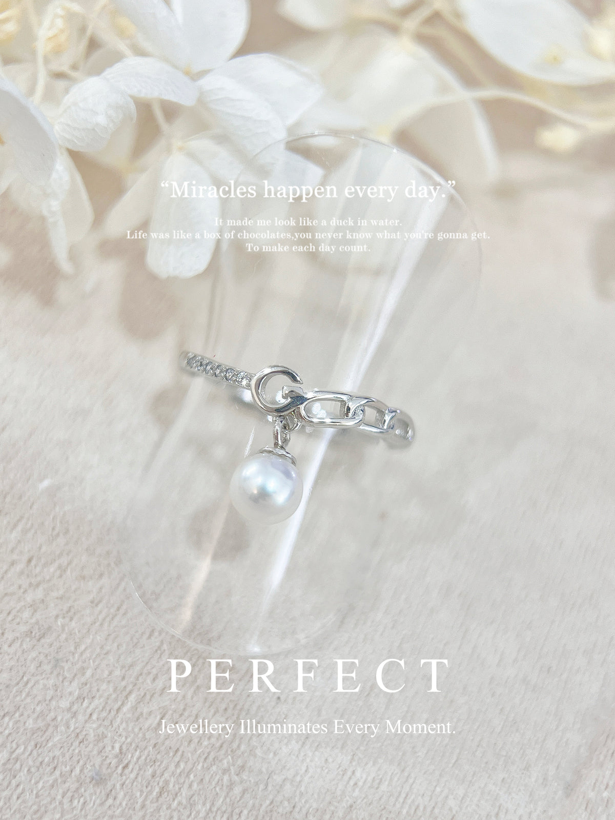 5.3mm Freshwater Pearl S925 Ring |淡水珍珠靈動不對稱戒指