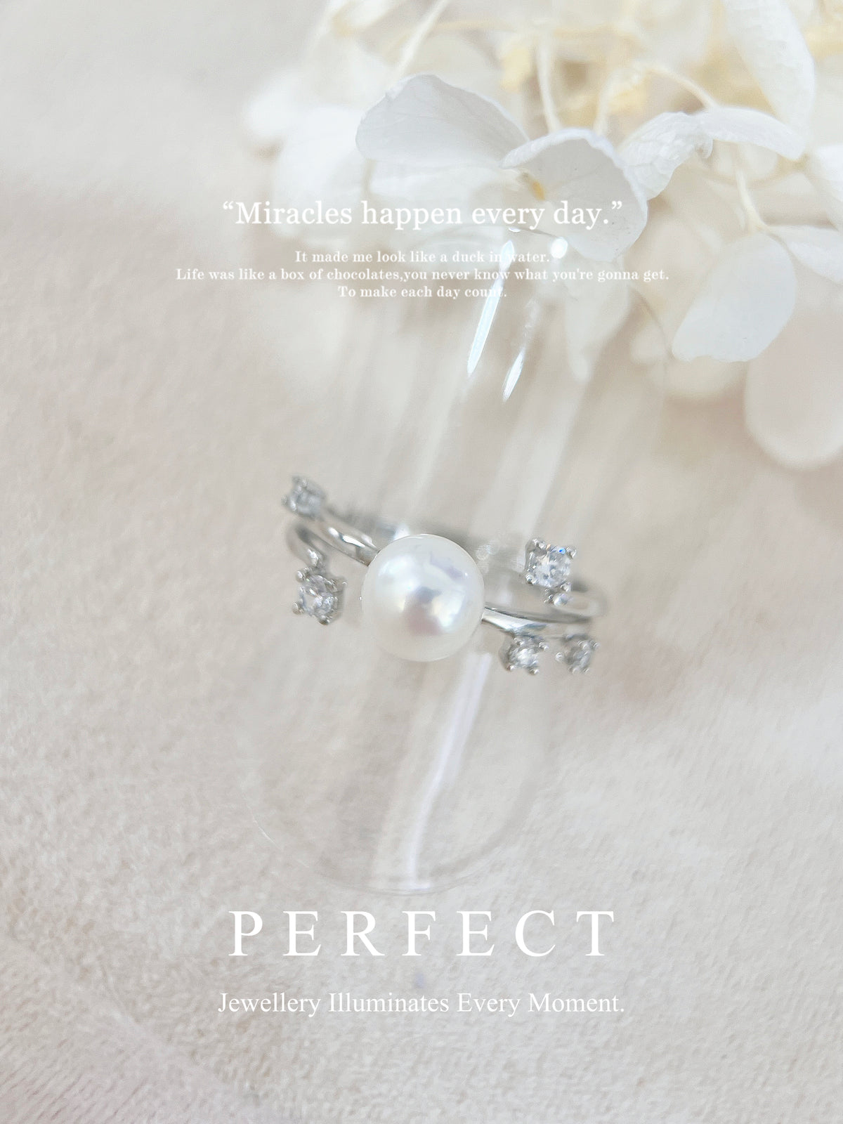 6.7mm Freshwater Pearl Starry S925 Ring |淡水珍珠星軌戒指