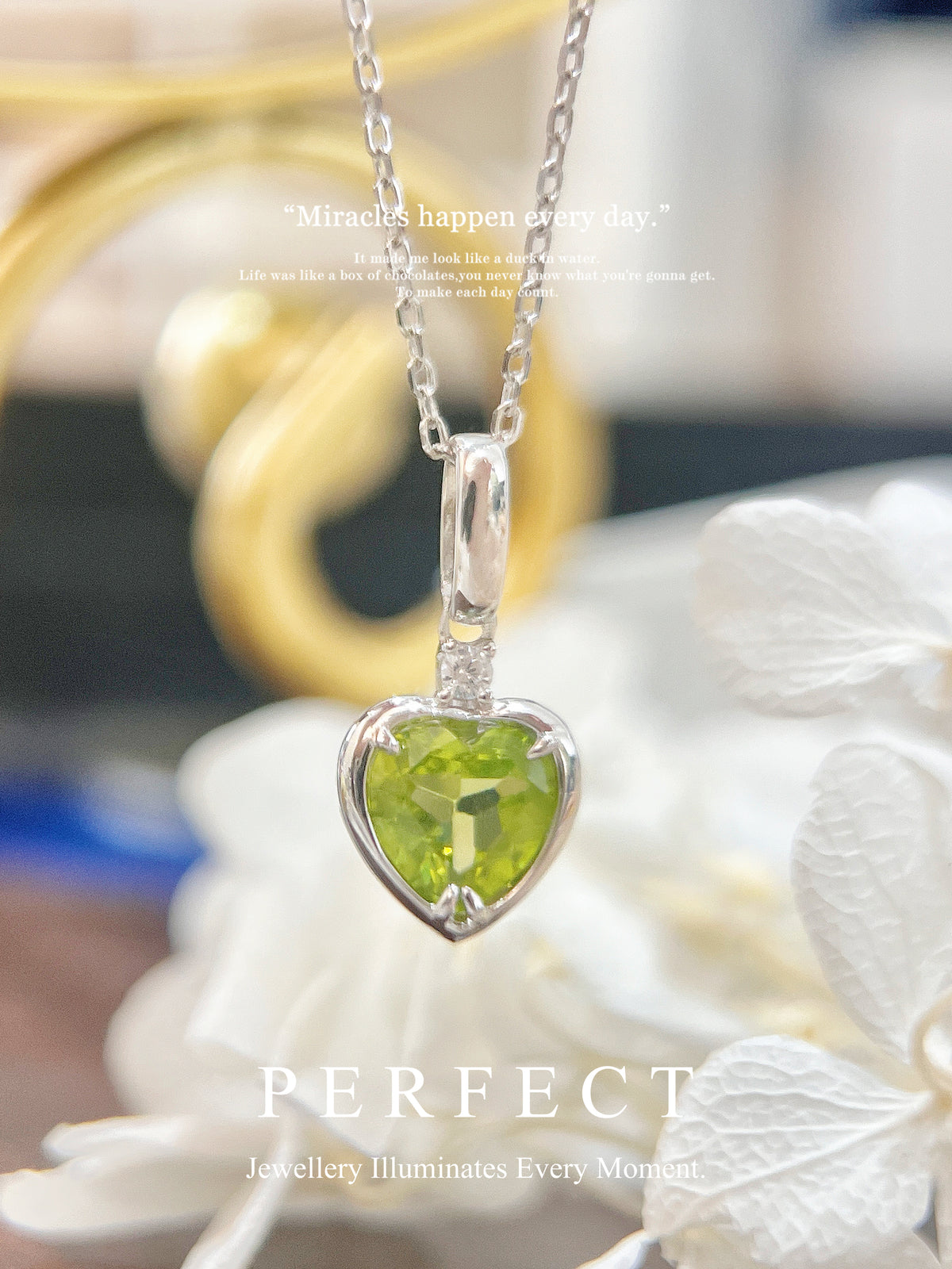 Peridot Heart S925 Pendant | 橄欖石愛心吊墜