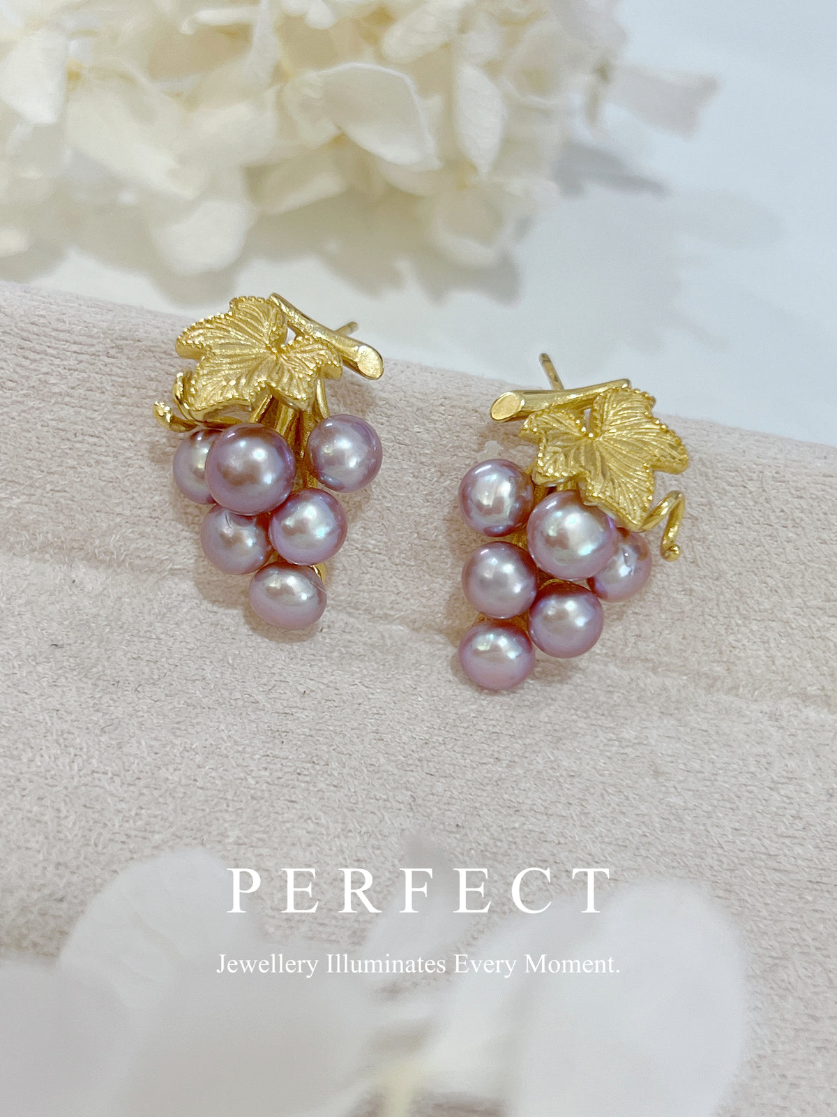 Freshwater Pearl Grape S925 Earrings｜淡水紫珠葡萄🍇耳釘
