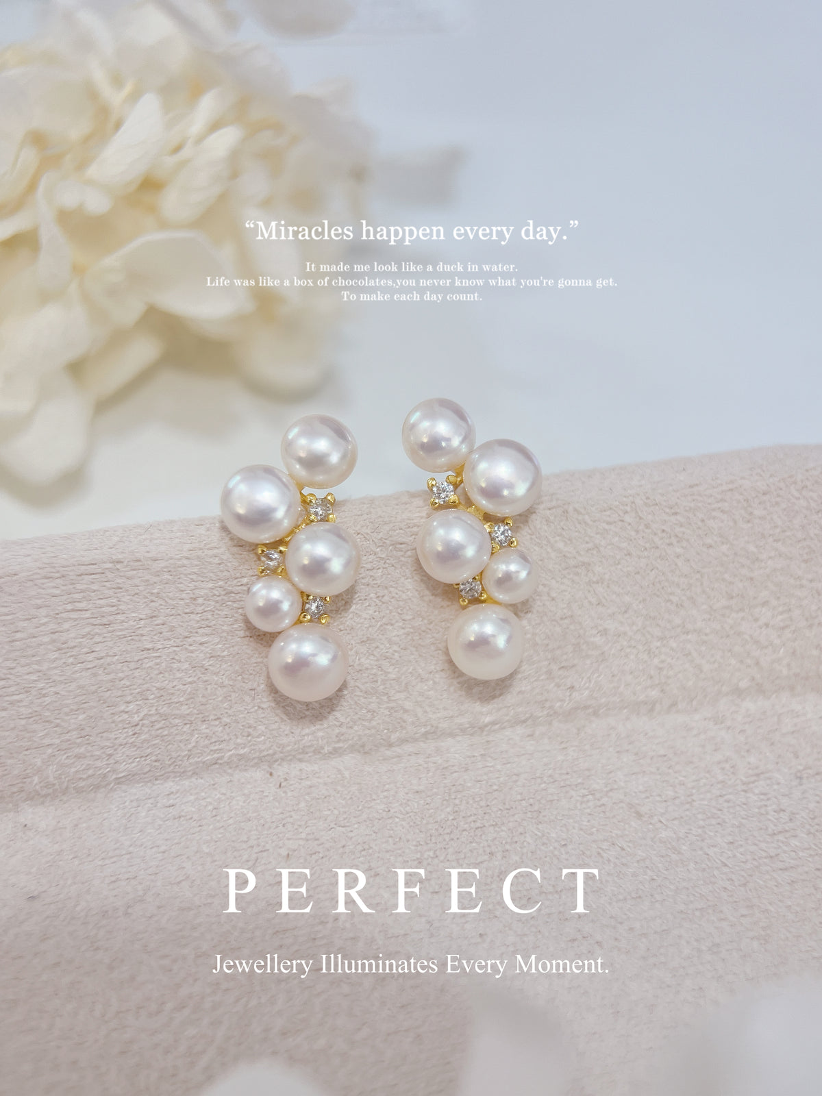3.5-5.5mm Freshwater Pearl Earrings | 淡水珍珠繁星耳釘
